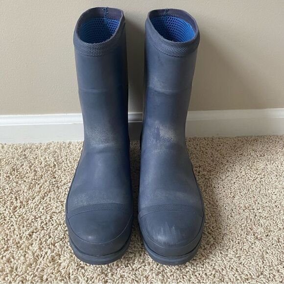 Sorel Rubber Rain Boots Mid Calf Blue Waterproof 9 - Picture 2 of 5